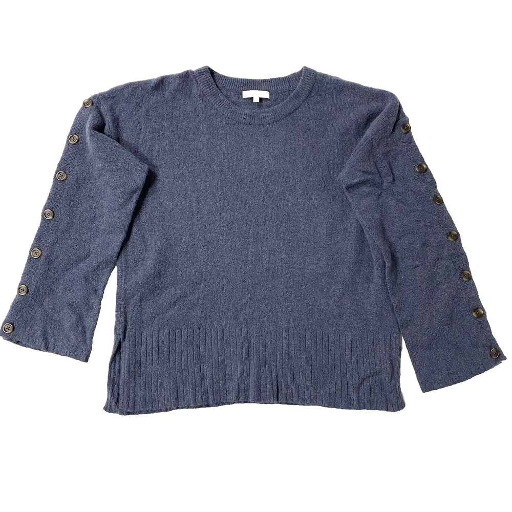 Madewell Sweater Womens Size Small Pullover Wool Blend Button Sleeves